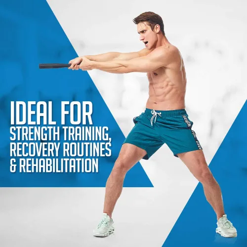 Vista 5 de Logest Steel Mace Club de Ejercicio - Mazas Indias de Acero Resistente Perfectas para Entrenamiento de Fuerza y Rehabilitación Mejora el Agarre
