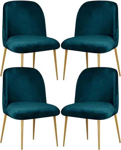 Vista 26 de Juego de 2 fundas superelásticas para sillas de comedor de 2/4/6, funda de terciopelo para sillas modernas de mediados de siglo, funda de silla sin