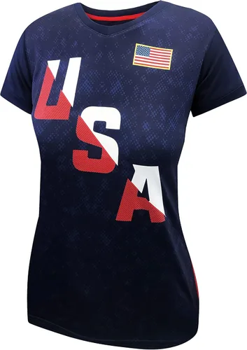 Vista 2 de Icon Sports USWNTPA Players Assn T-Shirt - Women’s Jersey Inspired Game Day Shirt Official Olympic Soccer Team Tee Top