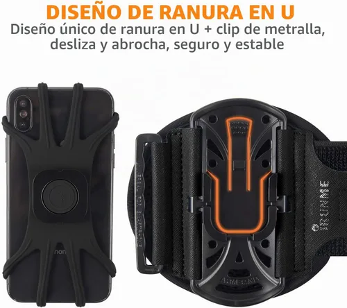 Vista 6 de Pulsera deportiva extraíble giratoria de 360 grados para teléfono móvil