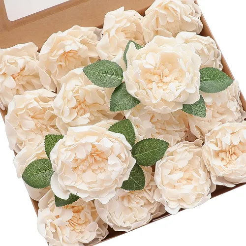 Vista 7 de Floroom - Flores artificiales de espuma de aspecto real con tallos para manualidades, ramos de boda, centros de mesa, despedida de soltera