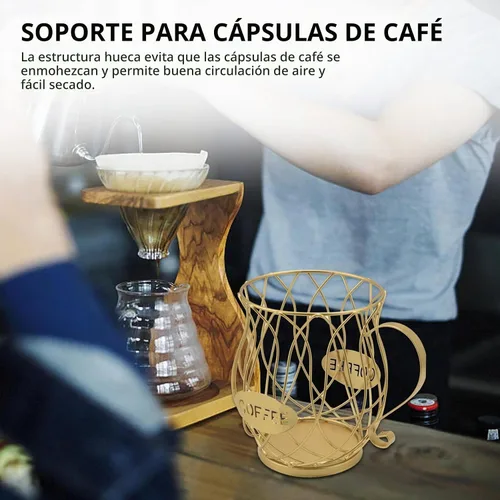 Vista 5 de Cesta de almacenamiento de cápsulas de café,Soporte de encimera