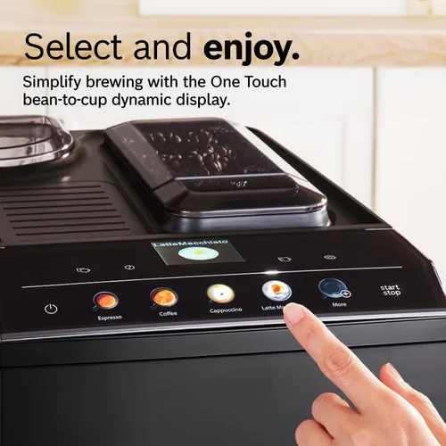 Vista 5 de Bosch 500 Series Máquina espresso y de café completamente automática – Panel de control táctil, manguera de leche, molinillo de cerámica, utiliza