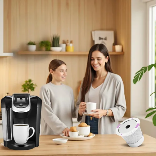 Vista 4 de Filtro de café reutilizable de alta calidad, cápsulas de café reutilizables de acero inoxidable K Cups compatibles con cafetera Keurig 1.0 y 2.0