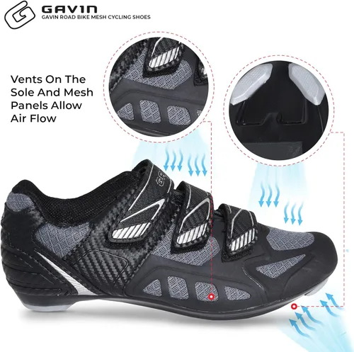 Vista 4 de Gavin Road - Zapatillas de ciclismo de malla para hombre y mujer
