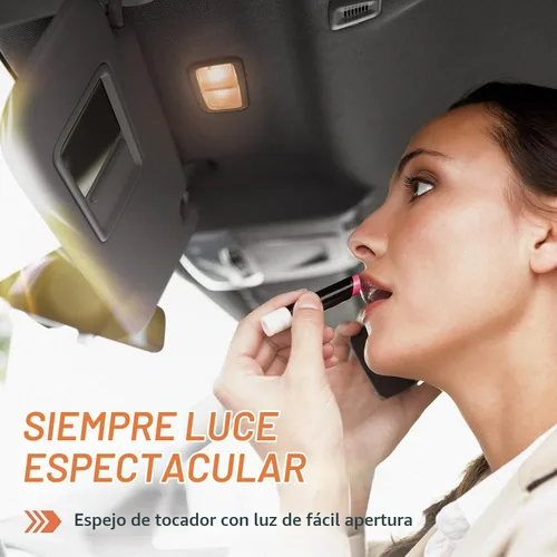 Vista 5 de SAILEAD - Visera solar para el lado izquierdo del conductor compatible con el Toyota Highlander 2008, 2009, 2010, 2012 o 2013, con luz