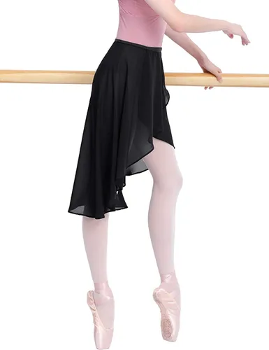 Vista 3 de Falda de ballet para mujeres y adolescentes, ropa de baile de gasa, falda ajustable para la cintura