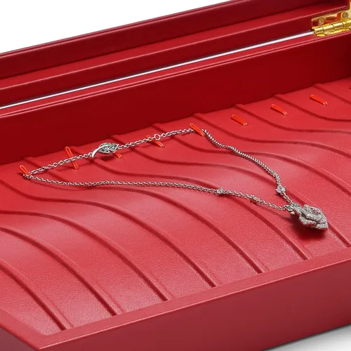 Vista 5 de Oirlv Bandeja organizadora de pulsera de cuero de lujo con tapa acrílica, vitrina de joyería, cajón de inserción, organizador de joyas para mujeres