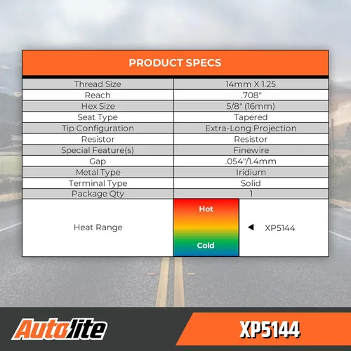 Vista 7 de Autolite Iridium XP - Bujías de repuesto para automóviles, XP5144 (paquete de 4)