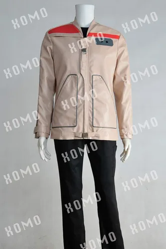 Vista 3 de XOMO Finn Cosplay Disfraz de Stormtrooper Uniforme, traje completo