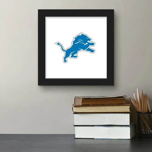 Vista 5 de Gallery Pops NFL Detroit Lions - Arte de pared de marca primaria, versión enmarcada negra, 12 x 12 pulgadas