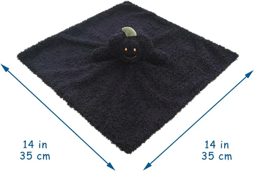 Vista 2 de Manta de seguridad suave de calabaza negra para bebé, manta de felpa con personaje de calabaza, regalo de baby shower/guardería, manta