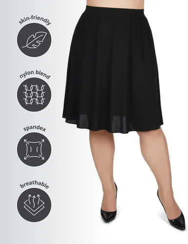 Vista 5 de MeMoi Medias energizantes de talla grande con control de curvas para mujer, medias semiopacas, medias ligeras para mujer Beige (City Beige)