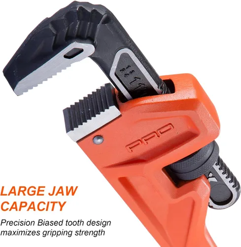 Vista 3 de Vanquish Llave de tubo de aluminio resistente, llave de fontanería ajustable de 12 pulgadas(3531)