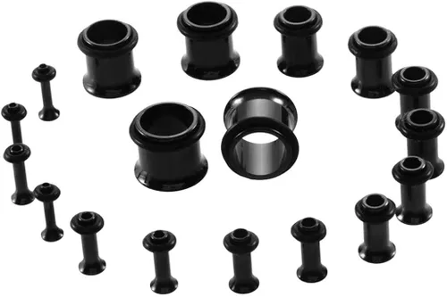 Vista 6 de KUBOOZ 9 pares de tapones para los oídos acampanados individuales de acero inoxidable para túneles, calibradores, piercings para estirar
