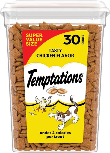 Vista 15 de Temptations MixUps Crunchy Cat Treats Surfer's Delight, 30 onzas Sabores de atún, camarones y salmón, menos de 2 calorías por golosina, apoya