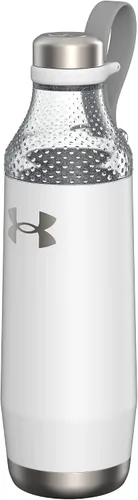 Vista 8 de Under Armour Twist-Off Top Botella de agua de acero inoxidable de 22 onzas para batido de hielo y proteínas, aislada, inastillable, a prueba