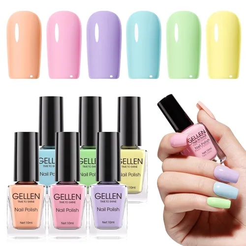 Vista 35 de GELLEN Juego de Esmalte de Uñas en 4 Colores Negro, Blanco, Gris & Base y Capa Superior, Esmalte de Uñas de Tendencia Otoño/Invierno Negro, Blanco