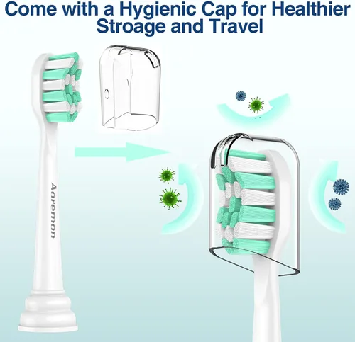 Vista 7 de Aoremon Cabezales de repuesto para Philips Sonicare c2 c1 cabezal de cepillo compatible con Phillips Sonicare y más cepillos de dientes eléctricos