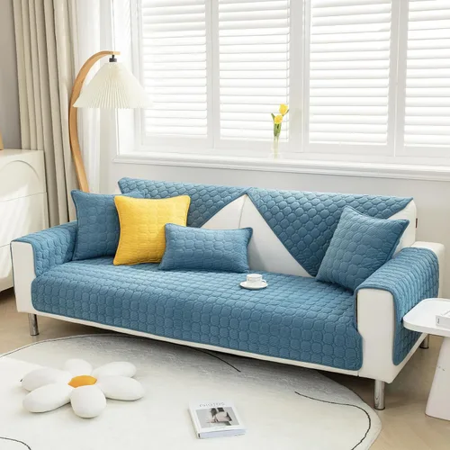 Vista 17 de MIFXIN Funda de cojín de felpa suave para sofá, funda de almohada de conejo esponjoso, protector de muebles para sofá seccional y respaldo
