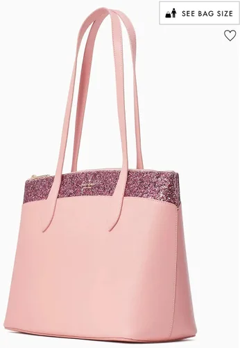 Vista 3 de Kate Spade Flash Glitter Tote Rosa, Rosado