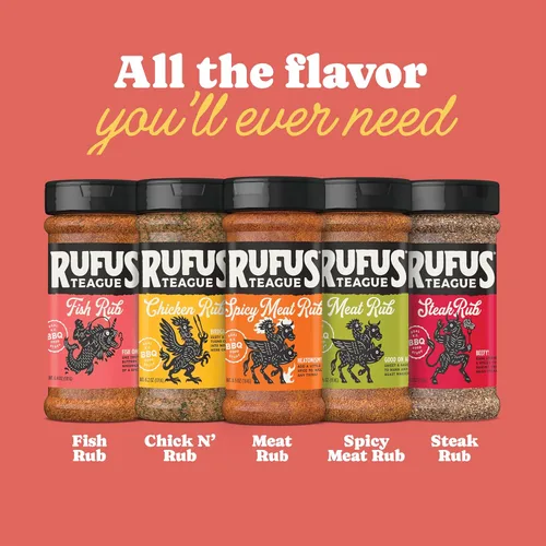 Vista 9 de Rufus Teague - Steak Rub - Premium BBQ Rub - Botella de 6.2 oz Premium Barbecue Seasoning & Dry Rub for Smoking and Grilling, Burgers & More