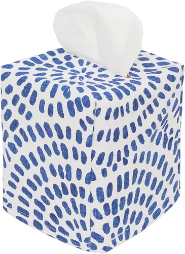 Vista 10 de Funda para caja de pañuelos de tela, funda para pañuelos de papel, se desliza sobre cajas de pañuelos faciales de cartón cuadrado - Tela decorativa