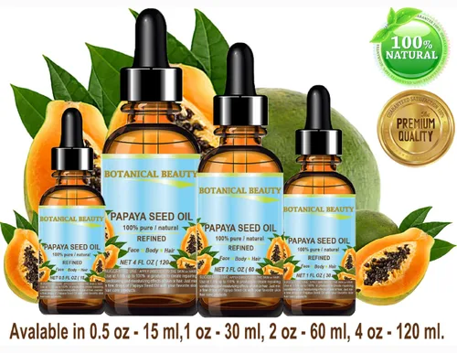 Vista 9 de Botanical Beauty Aceite portador de semillas de PAPAYA. Aceite portador prensado en frío 100% puro, natural, sin diluir, refinado. 0.5 Fl.oz.- 0.5