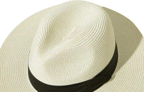 Vista 4 de JOYEBUY - Sombrero de paja plegable para mujer UPF50, Fedora, sombrero de playa