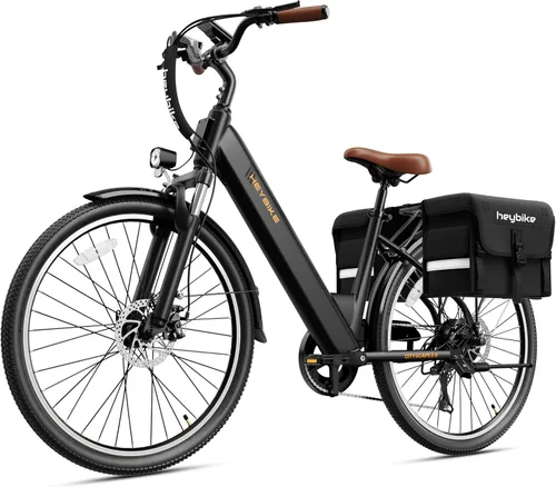 Vista 17 de Heybike Bicicleta eléctrica Cityscape 2.0 para adultos con motor de pico de 1200 W, batería extraíble de 468 Wh, bicicleta eléctrica de 50 millas