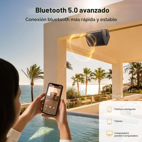 Vista 2 de STUDIOFINIX Altavoces Bluetooth de 6.5 pulgadas para interiores y exteriores, impermeables, con cable, para montaje en pared, altavoces activos