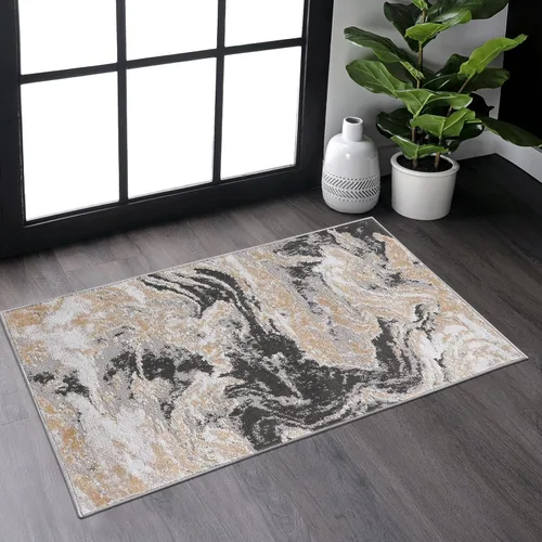 Vista 13 de NAAR PAYAS - Alfombra de área de 2 x 3 pies, diseño geométrico beige para sala de estar, dormitorio y comedor