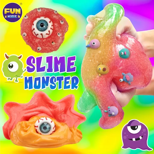 Vista 2 de Kit de slime de monstruo de Halloween para niñas de 6 a 12 años, kit de fabricación de slime FunKidz que brilla en la oscuridad para niños, haz