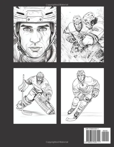 Vista 2 de Hockey Time Ice hockey coloring book for kids