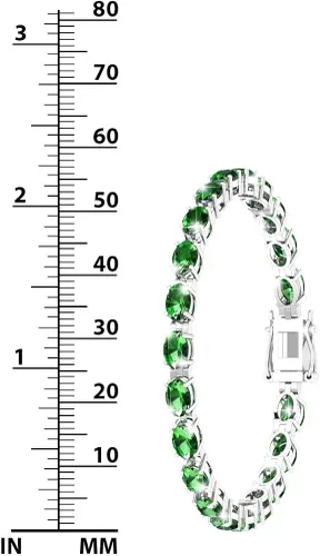 Vista 4 de Belinda Jewelz Tennis Bracelet Gift for Women Classic Jewellery 925 Sterling Silver Oval Gemstone Accent Sparkly Elegant Timeless Fine Luxury