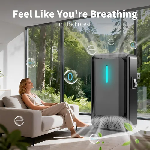 Vista 3 de Ionizadores de aire para el hogar, purificador de aire de iones negativos, ambientador enchufable para dormitorio, oficina, cocina, mini ionizadores