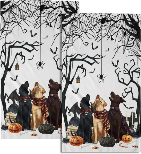 Vista 44 de Giwawa Juego de 2 toallas de mano vintage con diseño de oso y ciervo, diseño de alce y árbol, toalla de cara súper suave para baño, cocina, hombre
