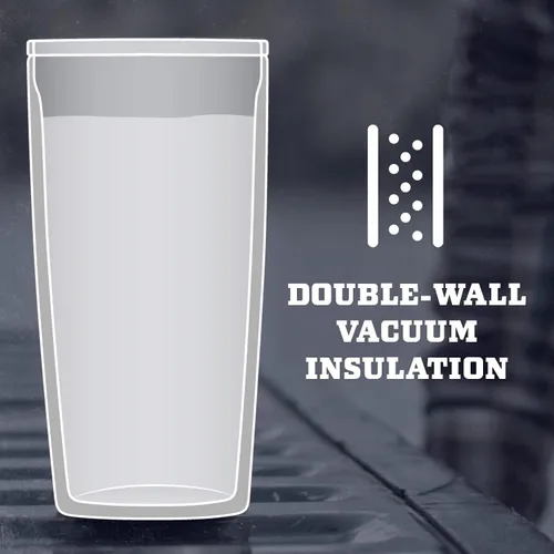 Vista 3 de YETI Rambler - Vaso de acero inoxidable con tapa MagSlider, 20 onzas, color gris oscuro