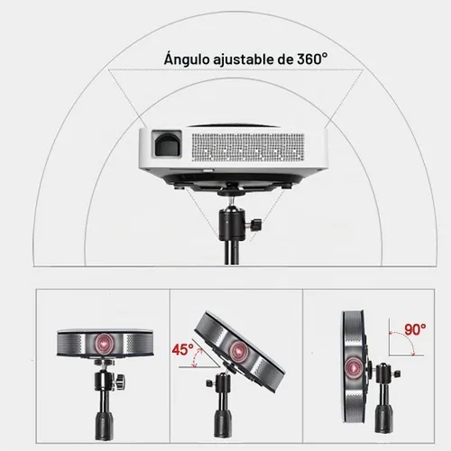 Vista 3 de Soporte de suelo para proyector, soporte de trípode portátil, soporte plegable para proyector, cámara, cámara web (18 a 40 pulgadas), soporta hasta
