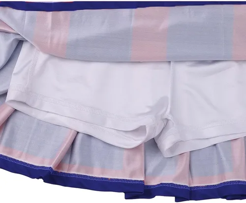 Vista 6 de GRAJTCIN Disfraz de animadora para niñas, disfraz de Halloween, uniforme de animadora de 6 a 14 años