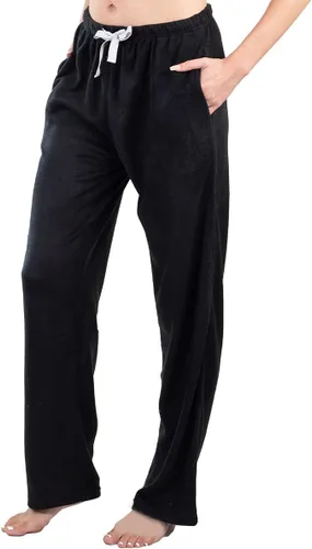 Vista 2 de Jo & Bette Pantalones de pijama de forro polar para mujer, pantalones de pijama de franela peludos, pijamas de felpa para mujer, pijamas