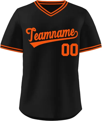 Vista 8 de KXK - Camiseta de béisbol personalizada con nombre y número cosidos, estilo Hip Hop, con cuello en V, atlética, para hombres, mujeres y jóvenes