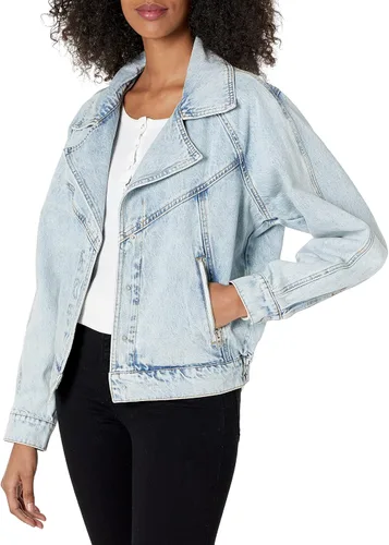 Vista 3 de BLANKNYC Blank NYC Denim Trucker con capucha extraíble de rizo francés
