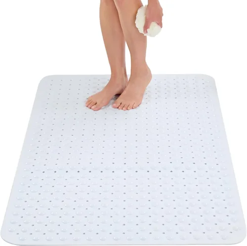 Vista 9 de ENKOSI Tapete de ducha extra grande antideslizante – 47 x 32 pulgadas – Tapete de ducha de baño XL – Tapetes de ducha grandes para suelos de ducha