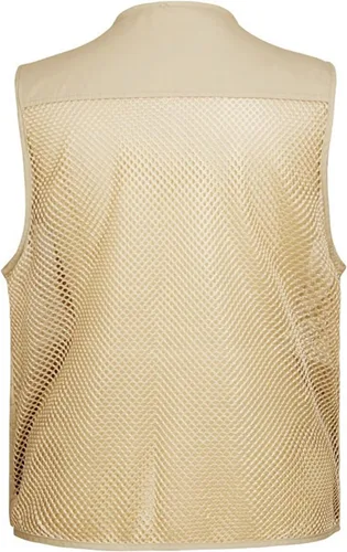 Vista 2 de Flygo Chaleco de malla de secado rápido para hombre con múltiples bolsillos