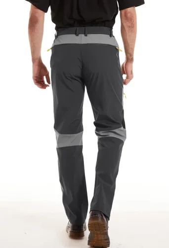 Vista 3 de MAGCOMSEN Men's Hiking Pants 5 Zipper Pockets Outdoor Lightweight Water Resistant Reinforced Knees Work Pants