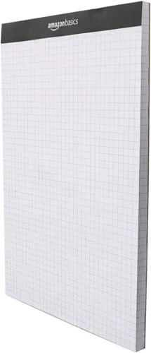 Vista 6 de Amazon Basics Bloc de papel cuadriculado de cuatro rayas, paquete de 2, 8.5 x 11.75 pulgadas, 100 hojas/bloc, color blanco