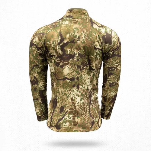 Vista 2 de Kryptek Cronos - Camisa de caza de manga larga con media cremallera para hombre, de transición, talla XXL