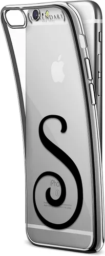 Vista 3 de Luxendary Negro Initial S2 Design Chrome Series Case Para IPhone 6/6S - Cromo/Plata