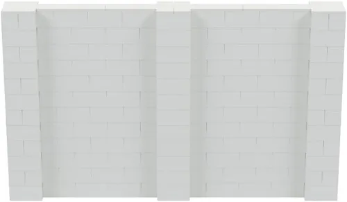 Vista 127 de EverBlock Kit de pared de 5 x 4 pies Bloques de construcción modulares Sistema de pared para edificios, pantallas y estructuras Divisor